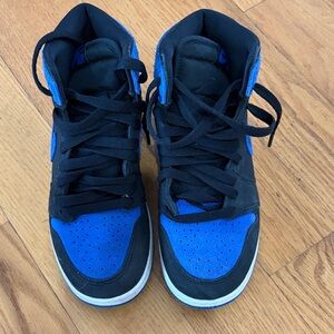 Nike Kids High-Top Sneakers Black and Blue